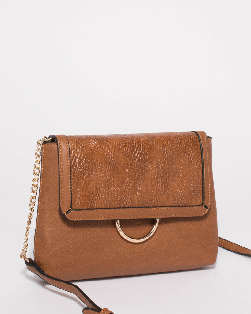 Tan Bruna Crossbody Bag
