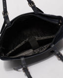 Navy Melanie Quilt Laptop Tote Bag