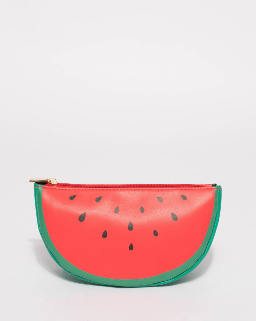 Red And Green Watermelon Cosmetic Case