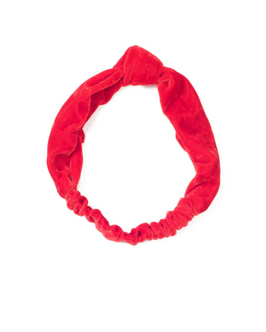 Red Velvet Knotted Headband