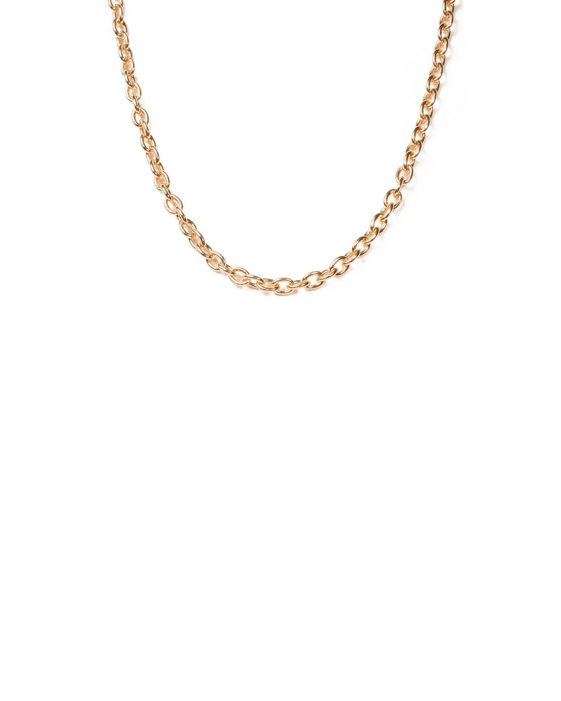 Gold Tone Chunky Chain Statement Necklace