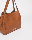 Tan Mary Slouch Tote Bag