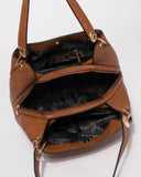 Tan Mary Slouch Tote Bag