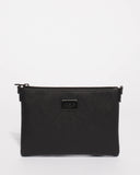 Black Plain Peta Chain Crossbody Bag