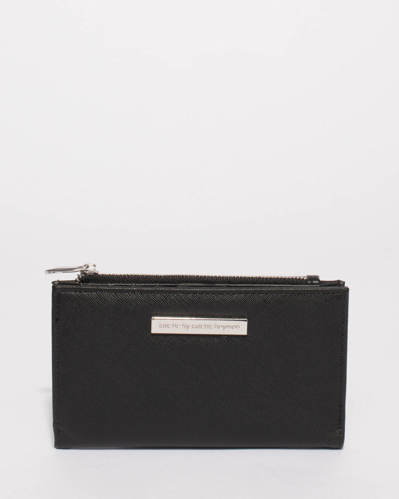 Black Selena Zip Wallet