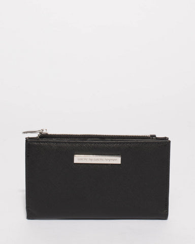 Black Selena Zip Wallet