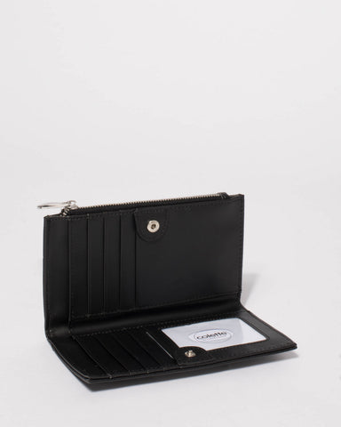 Black Selena Zip Wallet