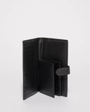 Black Toni Travel Wallet With Silver Hardware
