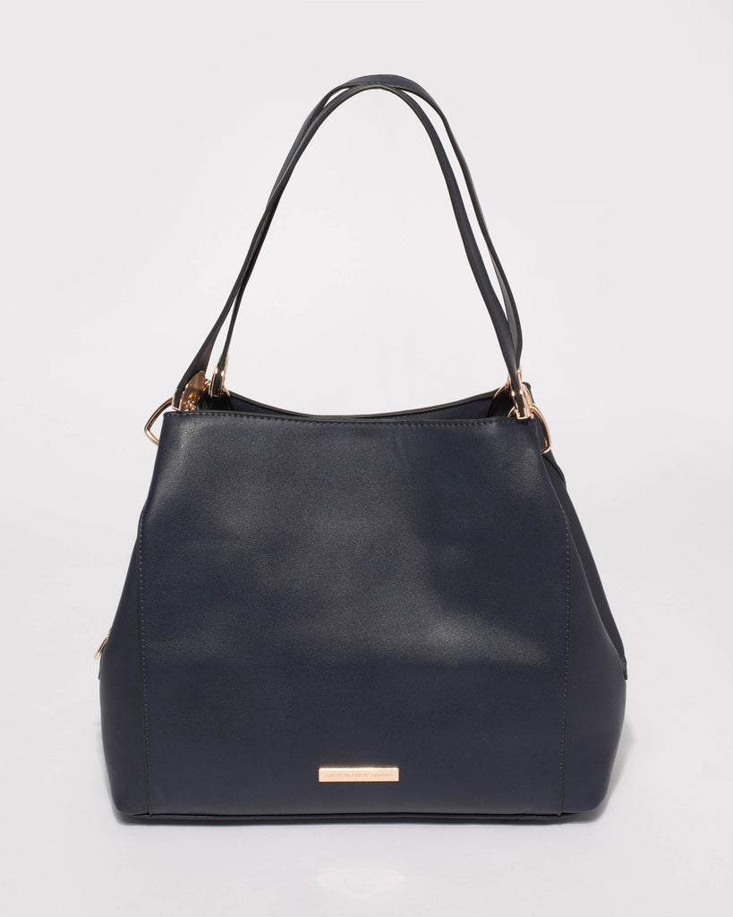Navy Mary Slouch Tote Bag