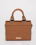 Tan Steph Ring Stud Mini Tote Bag