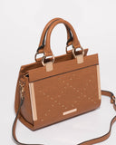 Tan Steph Ring Stud Mini Tote Bag
