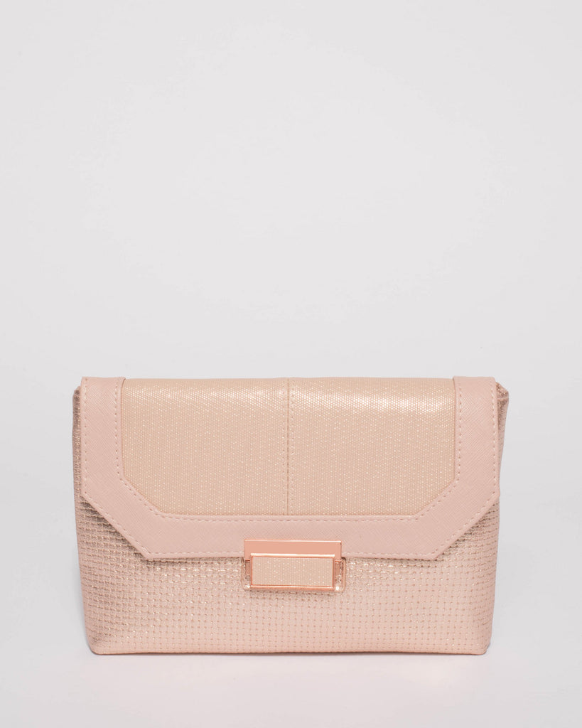 Rose Gold Ayla Evening Clutch Bag