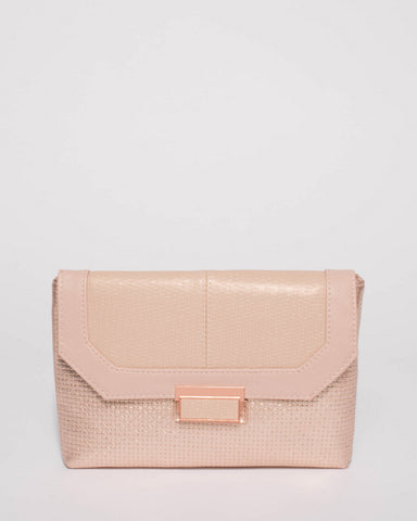 Rose Gold Ayla Evening Clutch Bag