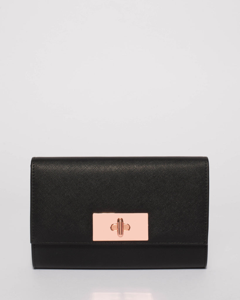 Black Tara Large Clutch Bag