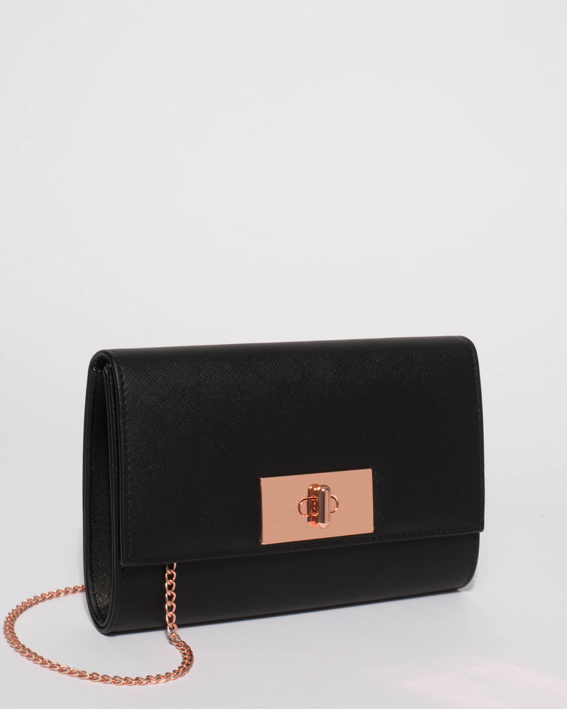 Black Tara Large Clutch Bag