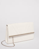 White Harriet Evening Clutch Bag