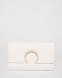 White Jenna Hardware Clutch Bag