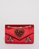 Red Tanya Heart Crossbody Bag