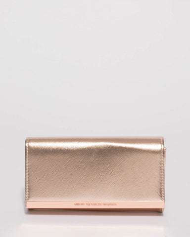 Rose Gold Barbara Small Clutch Bag