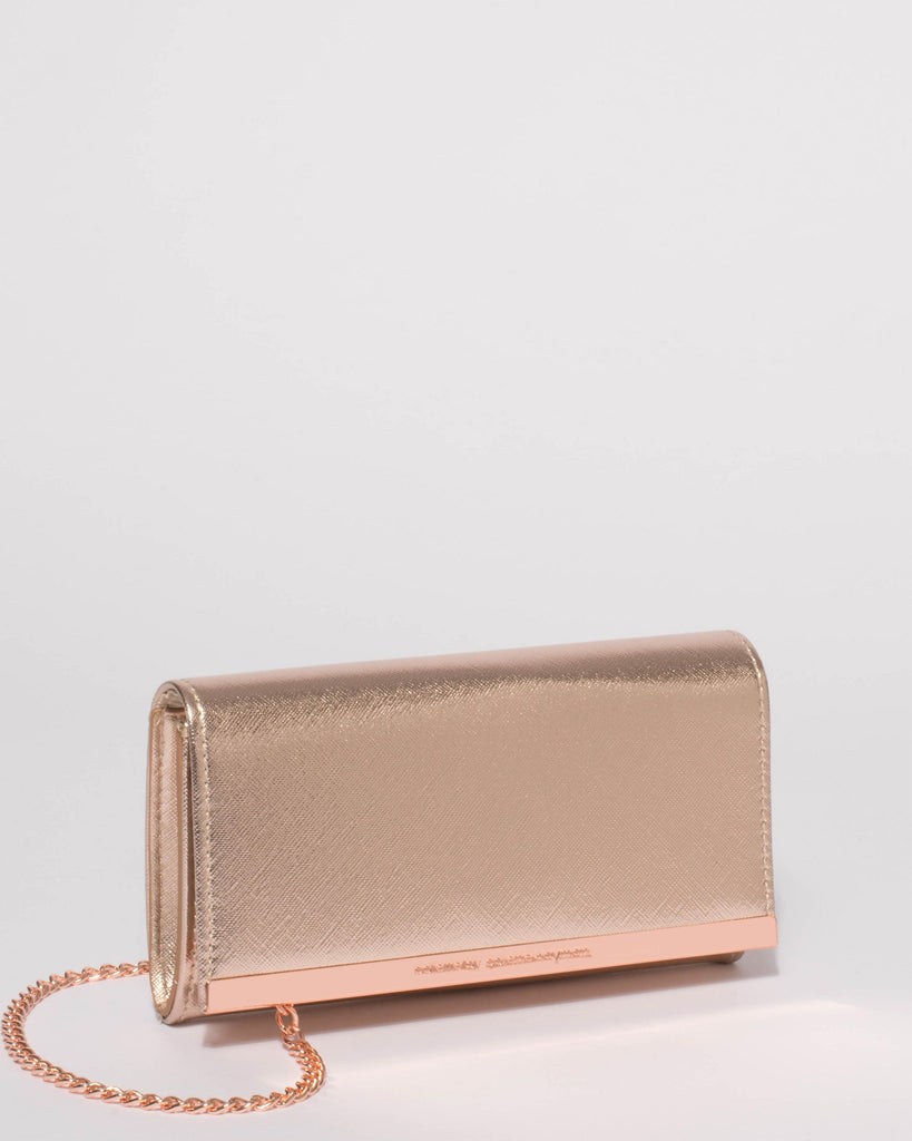 Rose Gold Barbara Small Clutch Bag