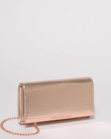 Rose Gold Barbara Small Clutch Bag