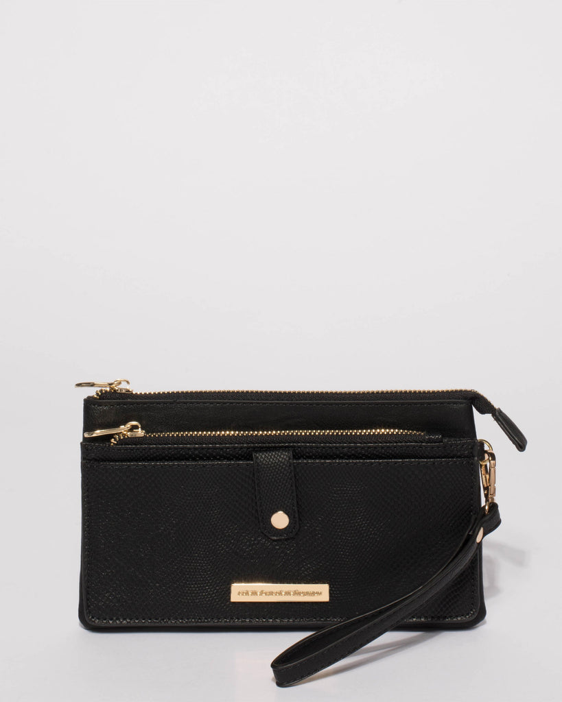 Black Tina Wristlet Purse
