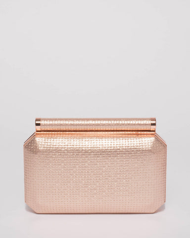 Rose Gold Alyssa Hardcase Clutch Bag