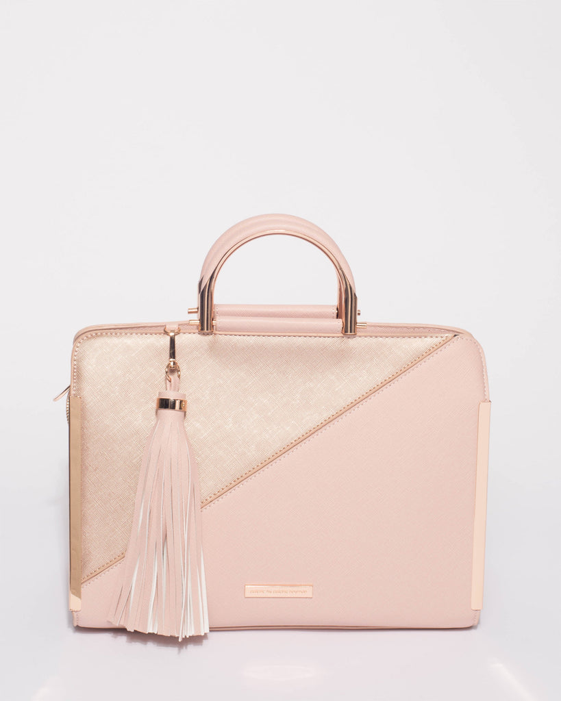 Pink Maria Panel Tote Bag