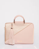 Pink Maria Panel Tote Bag
