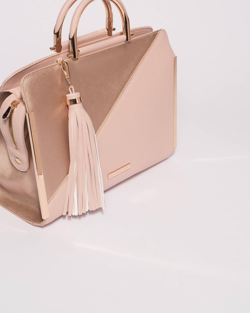Pink Maria Panel Tote Bag