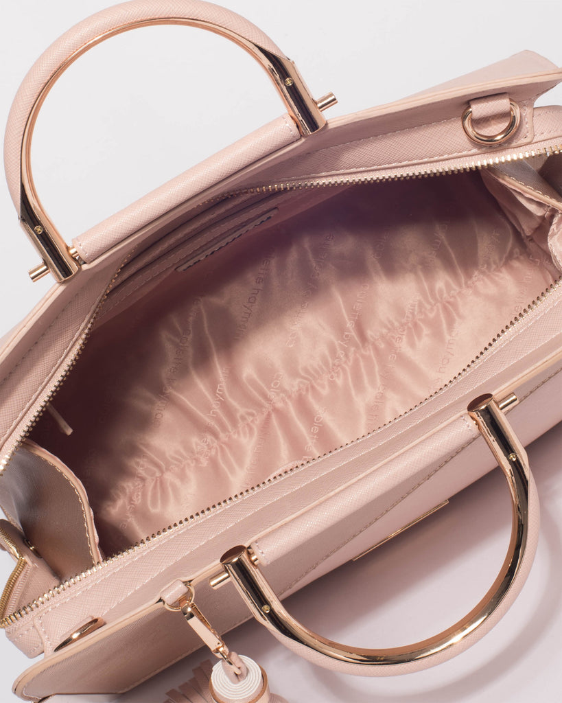 Pink Maria Panel Tote Bag