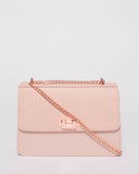 Pink Ally Lock Crossbody Bag