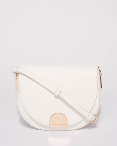 White Lola Saddle Bag