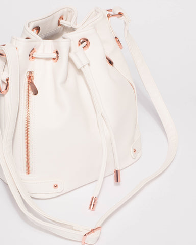 White Giselle Tab Pouch Bag