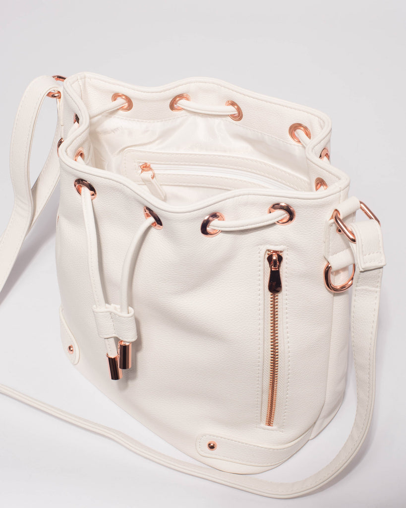 White Giselle Tab Pouch Bag
