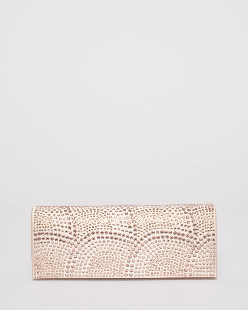 Champaign Embellished Clutch Bag