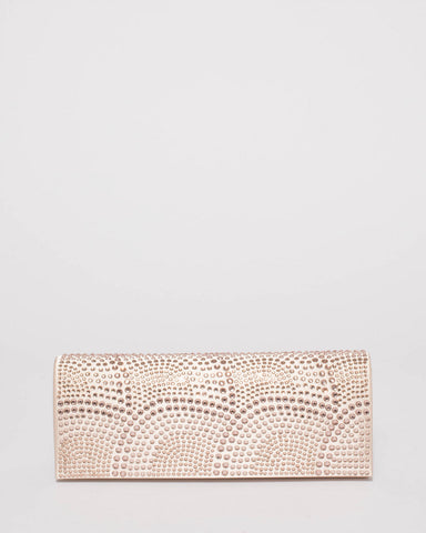 Champaign Embellished Clutch Bag