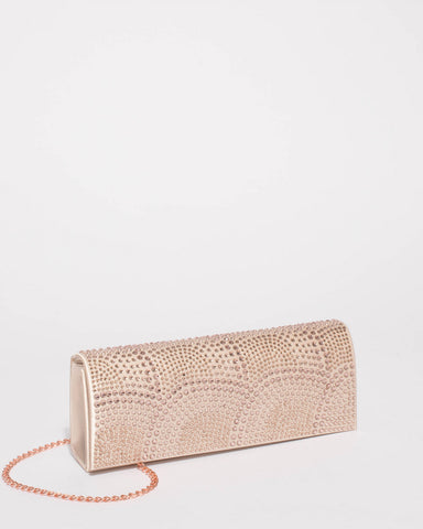 Champaign Embellished Clutch Bag