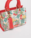 Red Ella Tassel Tote Bag