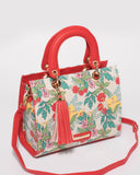 Red Ella Tassel Tote Bag