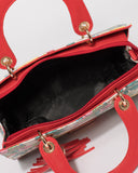 Red Ella Tassel Tote Bag
