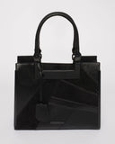 Black Emma Panel Luxe Tote Bag