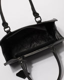 Black Emma Panel Luxe Tote Bag