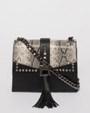 Black Snake Ciara Stud Crossbody Bag