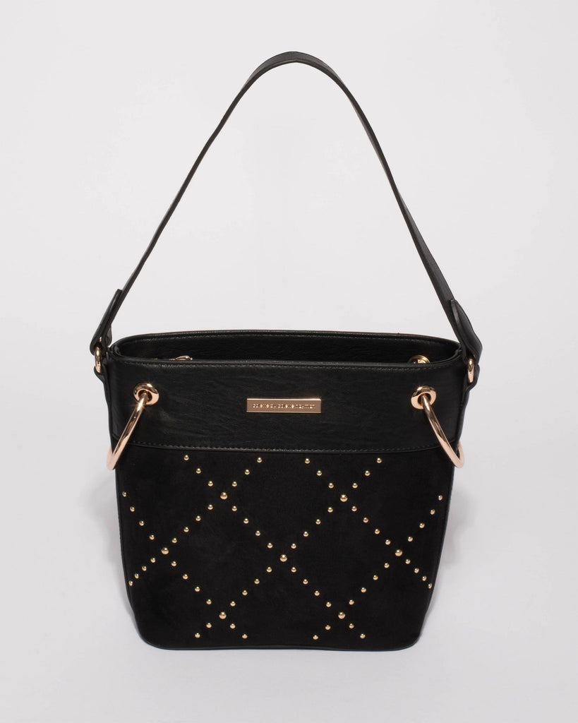 Black Remy Scarf Bucket Tote Bag