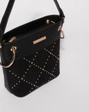 Black Remy Scarf Bucket Tote Bag