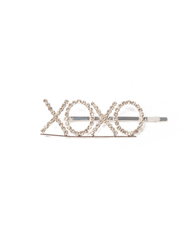 Crystal Xoxo Text Hair Clip