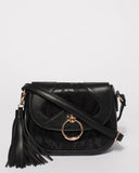 Black Amelia Panel Saddle Bag