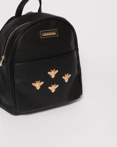 Black Ella Bug Medium Backpack