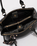 Black Violet Scarf Large Tote Bag